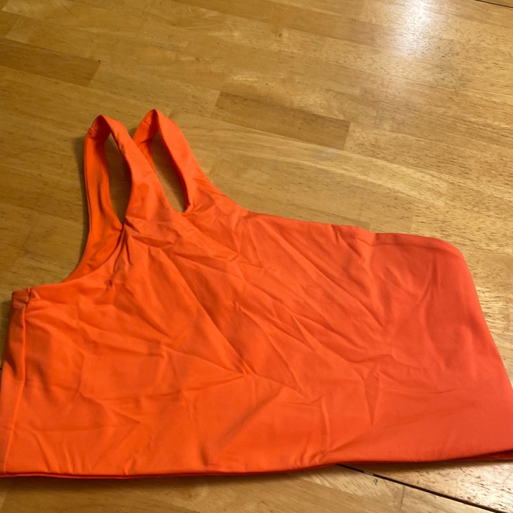 Orange fabletics sports bra